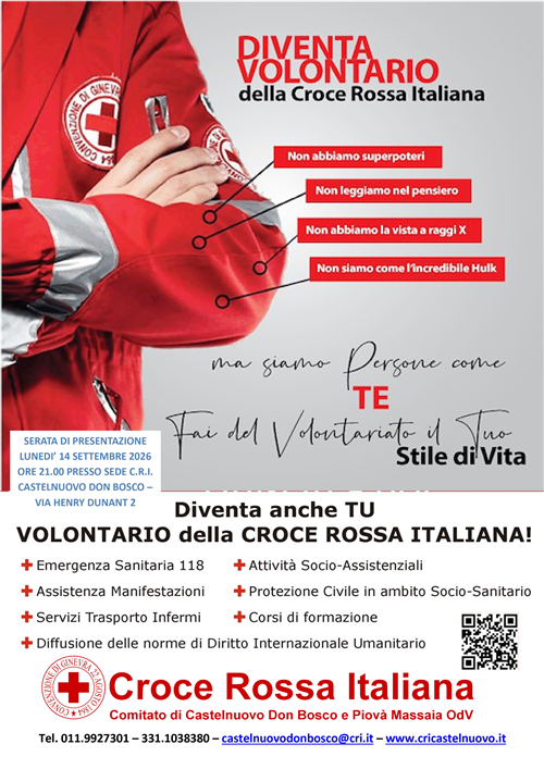 Corso di accesso per Volontari in Croce Rossa Italiana